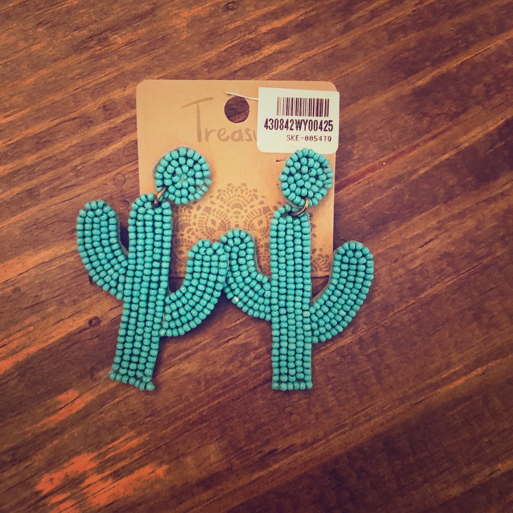 Cactus beaded earrings